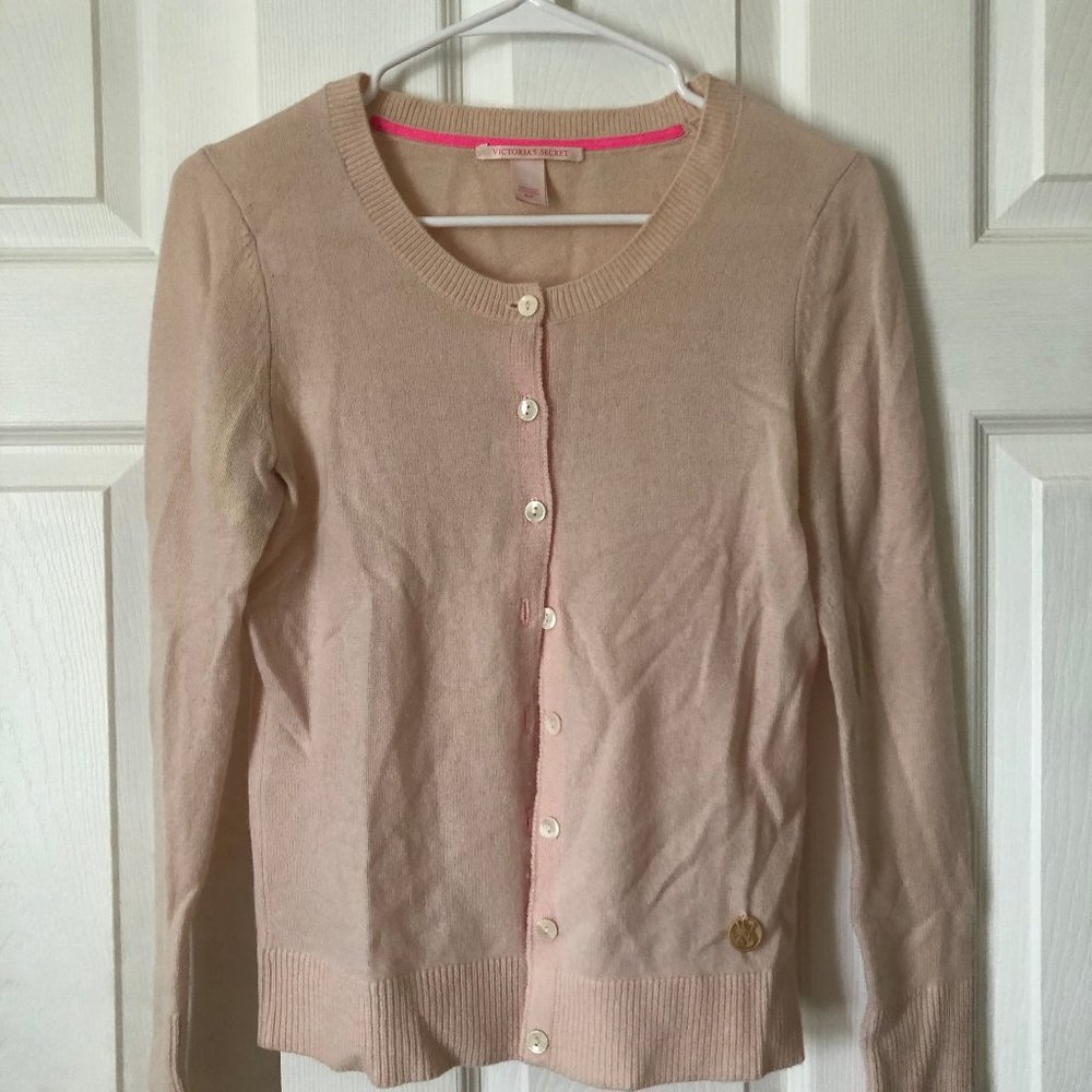Victoria Secret Cashmere Light Pink Cardigan